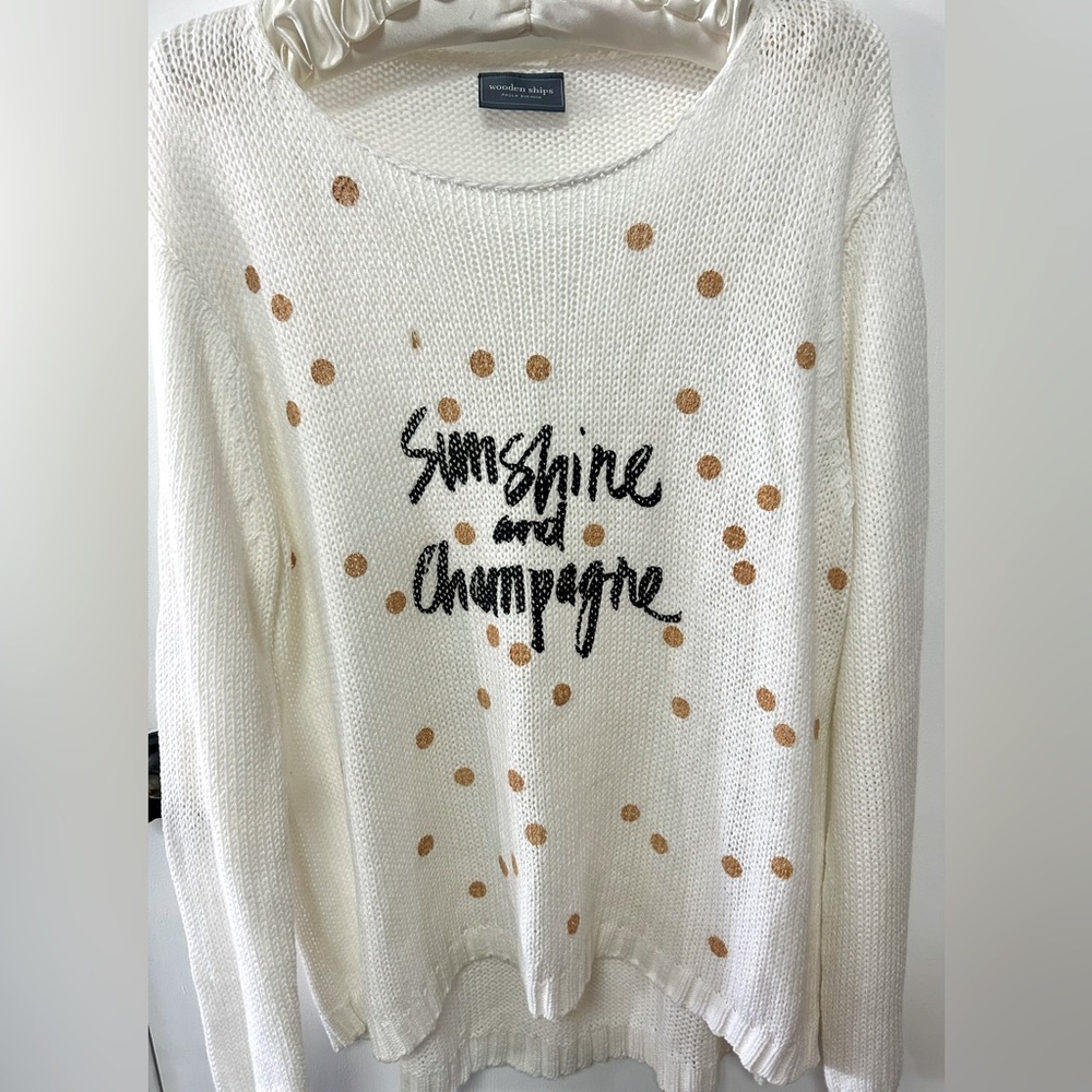 Wooden Ships cotton knit sweater
